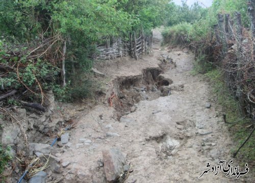 بازدید دادستان کل کشور از روستای نرگس چال  و مناطق سیل زده شهرستان آزادشهر