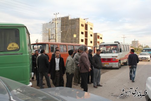 اعزام کاروانهای مردمی شهرستان آزادشهر به ورزشگاه آزادی برای استقبال از رئیس جمهور