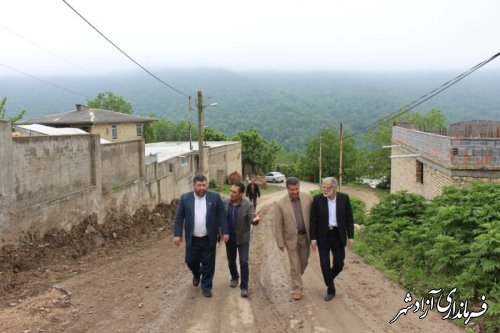 بازدید فرماندار شهرستان آزادشهر از روستای سرای محمدحسین