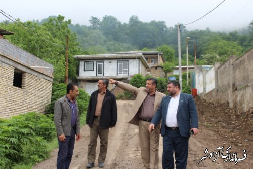 بازدید فرماندار شهرستان آزادشهر از روستای سرای محمدحسین