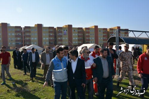 سنجش توان امدادی ادارات و سازمانها در مانور زلزله آزادشهر