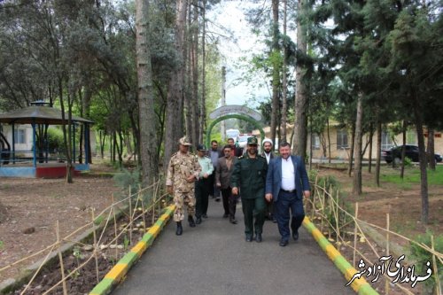 بازدید شفائی فرماندار شهرستان آزادشهر از پادگان نوده خاندوز