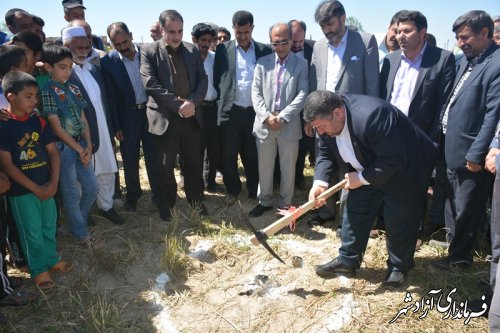 مراسم کلنگ زنی مرکز بهداشتی و درمانی روستای ازدارتپه به میمنت ولادت حضرت علی(ع)