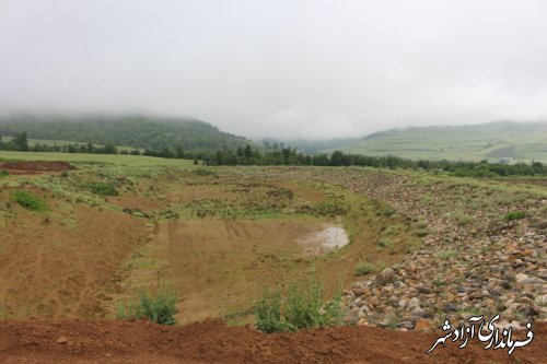 بازدید فرماندار از سد کوچک مخزنی روستای فاضل آباد شهرستان آزادشهر