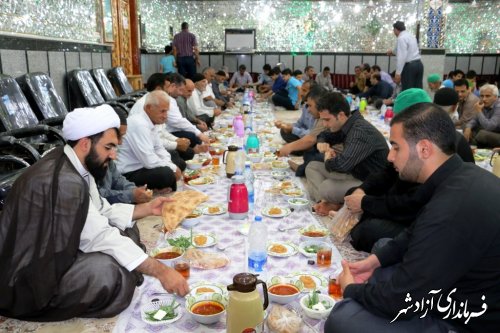 حضور فرماندار شهرستان آزادشهر در مراسم شب قدر نوزدهم ماه مبارک رمضان