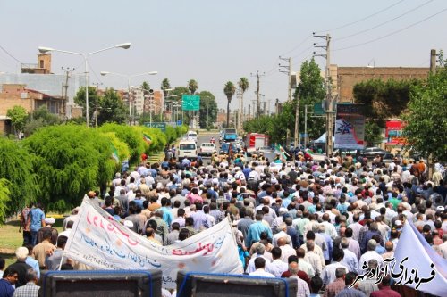 خلق حماسه ای دیگر در روز قدس توسط مردم شریف آزادشهر