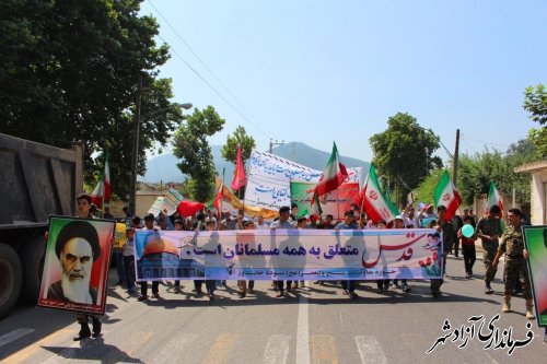 خلق حماسه ای دیگر در روز قدس توسط مردم شریف آزادشهر