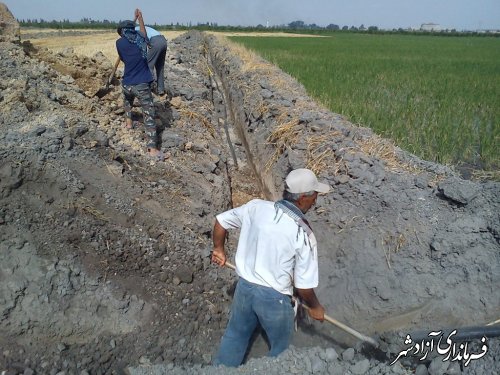 اتمام عملیاتی اجرایی پروژه آبیاری تحت فشار آبیاری بارانی در سطح 12/5 هکتار