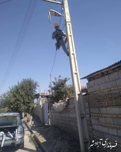 روشنایی معابر  روستای مزرعه یزدانی انجام و تکمیل شد.