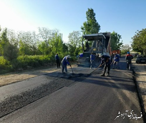 روکش آسفالت روستای خاندوز سادات انجام شد