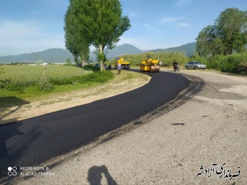 روکش آسفالت روستای خاندوز سادات انجام شد