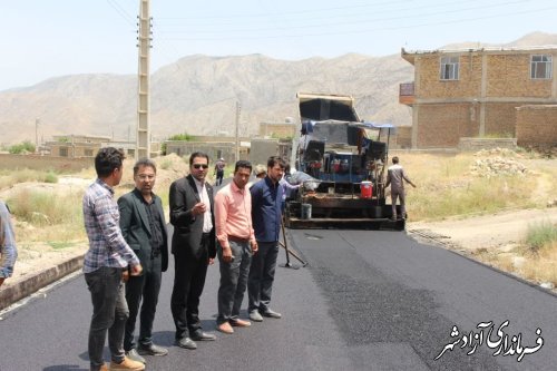 ۳۴۰۰ متر مربع از خیابان های روستای تیل آباد آسفالت شد