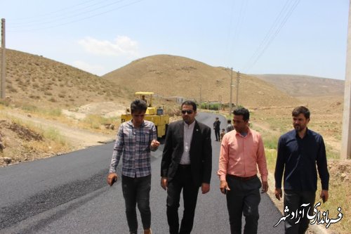 ۳۴۰۰ متر مربع از خیابان های روستای تیل آباد آسفالت شد