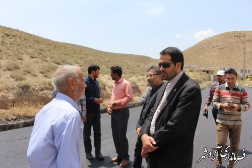 ۳۴۰۰ متر مربع از خیابان های روستای تیل آباد آسفالت شد