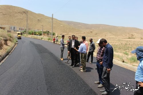 ۳۴۰۰ متر مربع از خیابان های روستای تیل آباد آسفالت شد