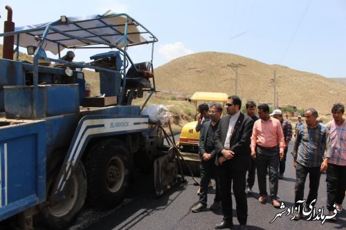 ۳۴۰۰ متر مربع از خیابان های روستای تیل آباد آسفالت شد