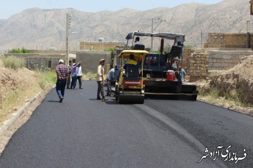 ۳۴۰۰ متر مربع از خیابان های روستای تیل آباد آسفالت شد