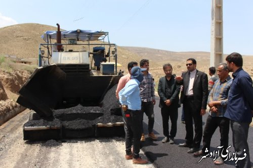 ۳۴۰۰ متر مربع از خیابان های روستای تیل آباد آسفالت شد