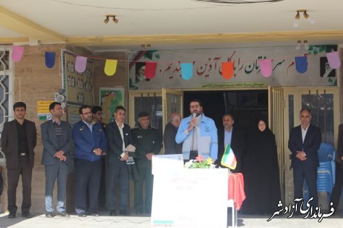 مانور زلزله و ایمنی در مدارس شهرستان آزادشهر برگزار شد