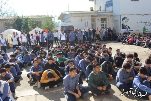 مانور زلزله و ایمنی در مدارس شهرستان آزادشهر برگزار شد