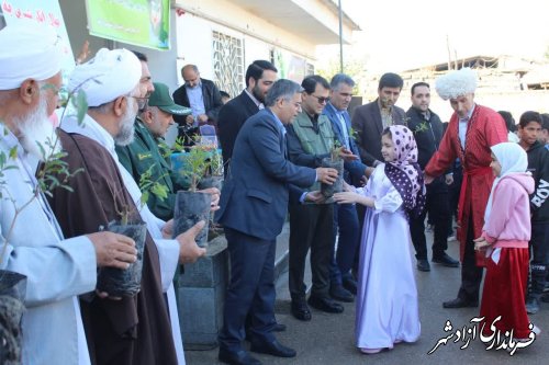 203هزار اصله نهال سهم شهرستان آزادشهر در طرح یک میلیارد درخت