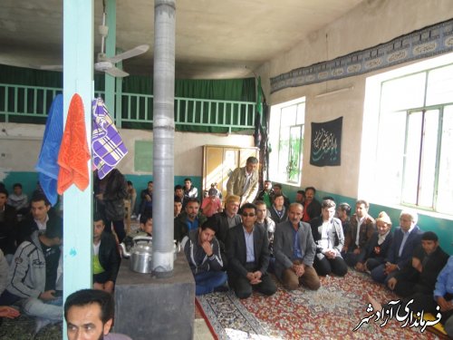 نشست  مسئولین آزادشهر در سال دولت و ملت همدلی و همزبانی با مردم روستای قشلاق