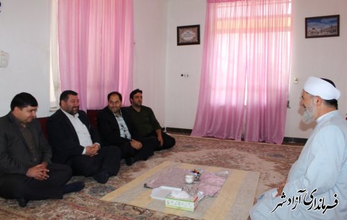 دیدار فرماندار شهرستان آزادشهر با امام جمعه اهل سنت نگین شهر