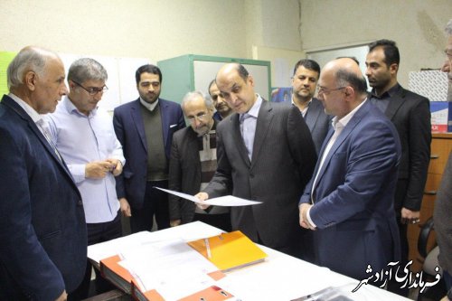 بازدید استاندار گلستان از ستاد انتخابات، هیات های اجرایی، بازرسی و نظارت در فرمانداری آزادشهر