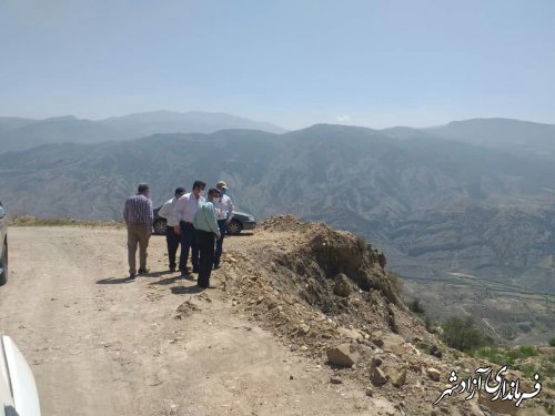بازدید فرماندار آزادشهر و مدیرکل مدیریت بحران استان گلستان از جاده آزادشهر به خوش ییلاق