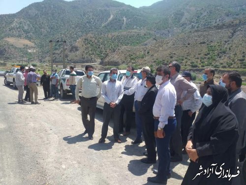 بازدید فرماندار آزادشهر و مدیرکل مدیریت بحران استان گلستان از جاده آزادشهر به خوش ییلاق