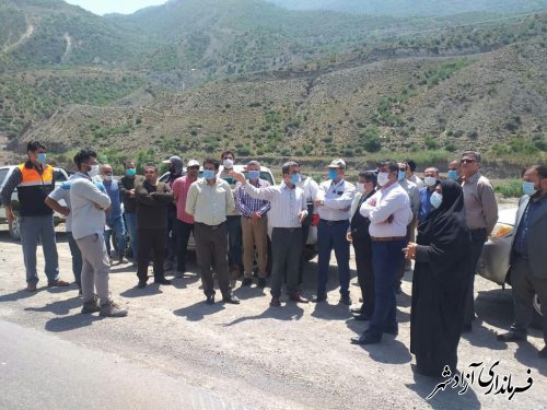 بازدید فرماندار آزادشهر و مدیرکل مدیریت بحران استان گلستان از جاده آزادشهر به خوش ییلاق