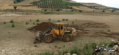 اجرای طرح لایروبی آبندان چند منظوره روستای فاضل آباد آغاز شد