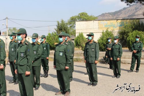 برگزاری مراسم صبحگاه مشترک نیرو‌های نظامی شهرستان آزادشهر