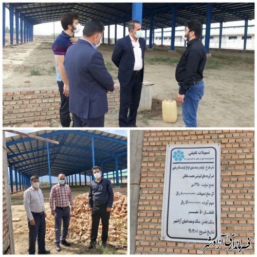 فرماندار آزادشهر از واحد صنایع تبدیلی کشاورزی در حال ساخت این شهرستان بازدید کرد
