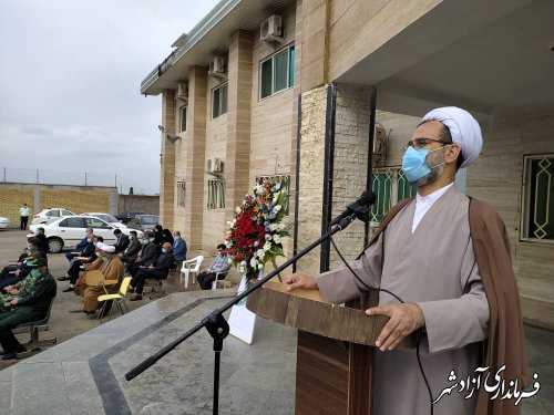 صبحگاه مشترک نیروهای نظامی و انتظامی شهرستان آزادشهر برگزار شد