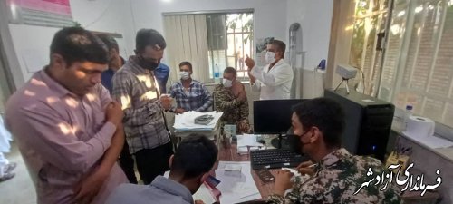 رزمایش اجرای واکسیناسیون کرونا محله محور طرح شهید سلیمانی در آزادشهر برگزار شد