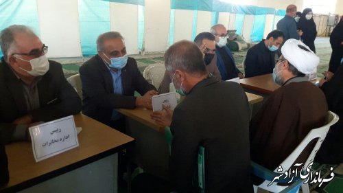 برپایی میزخدمت در مصلی نماز جمعه خاتم الانبیا آزادشهر