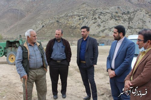 بازدید میدانی فرماندار آزادشهر از روستاهای کوهستانی بخش چشمه ساران؛