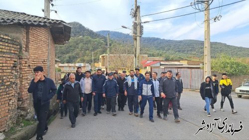 گزارش تصویری/همایش پیاده روی خانوادگی در نوده خاندوز آزادشهر برگزار شد