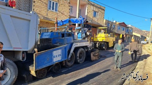 گزارش تصویری/پروژه آسفالت روستای نراب انجام شد