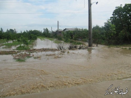 خسارت باران به واحد های مسکونی و جاده های بندرگز / تصاویر