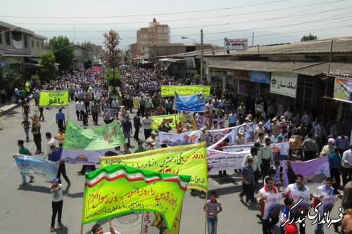 راهپیمایی ضد صهیونیستی مردم بندرگز در روز قدس برگزار شد