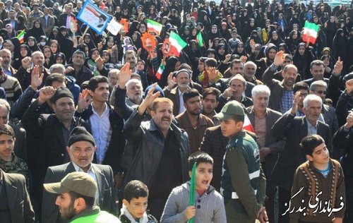 راهپیمایی 22 بهمن در بندرگز ، با حضور گسترده مردم برگزار شد