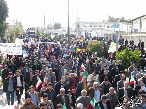 راهپیمایی 22 بهمن در بندرگز ، با حضور گسترده مردم برگزار شد