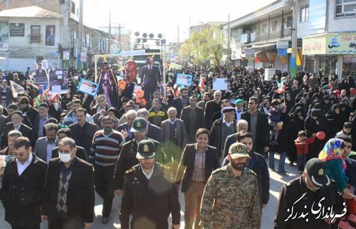 راهپیمایی 22 بهمن در بندرگز ، با حضور گسترده مردم برگزار شد