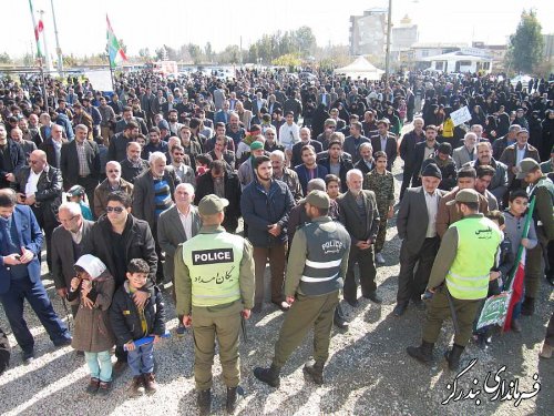 راهپیمایی 22 بهمن در بندرگز ، با حضور گسترده مردم برگزار شد