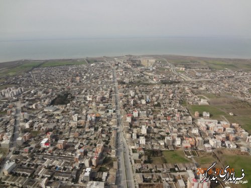 بازدید هوایی فرماندار بندرگز از مناطق شهرستان