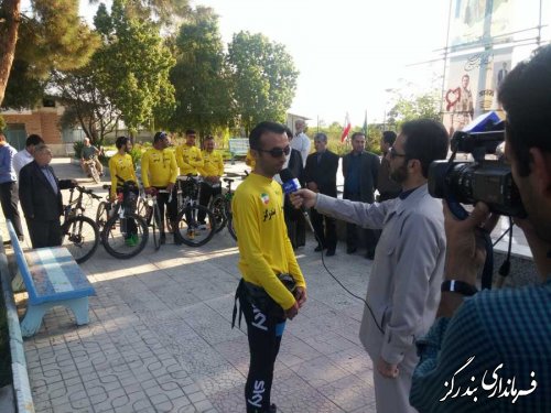 دوچرخه سواران بندرگزی عازم بارگاه ثامن الحج (ع) شدند