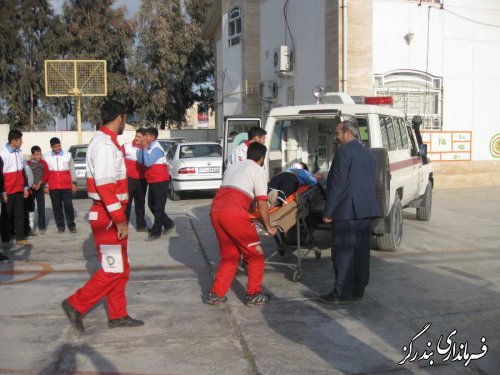 هجدهمین مانور زلزله و ایمنی در مدارس بندرگز برگزار شد