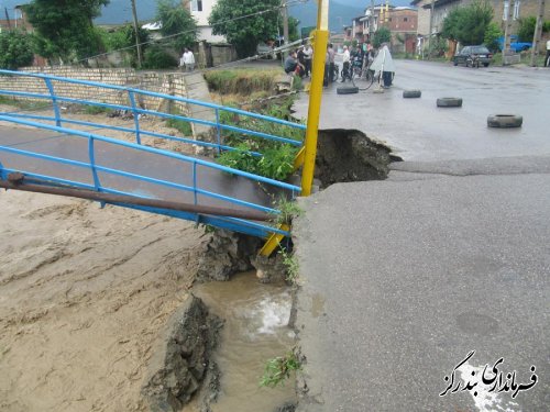 خسارت باران به واحد های مسکونی و جاده های بندرگز / تصاویر